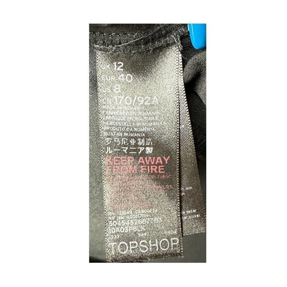 TOPSHOP Spaghetti Strap Cut Out Little Black Mini Dress - Picture 4 of 5